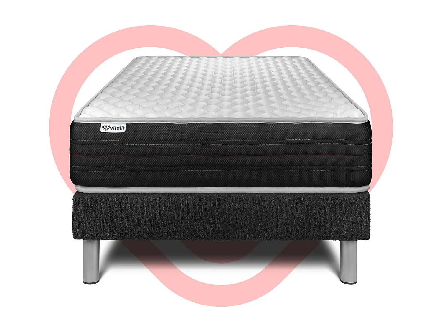 Ensemble Matelas Sommier 90x190 cm - Vitalmemo One