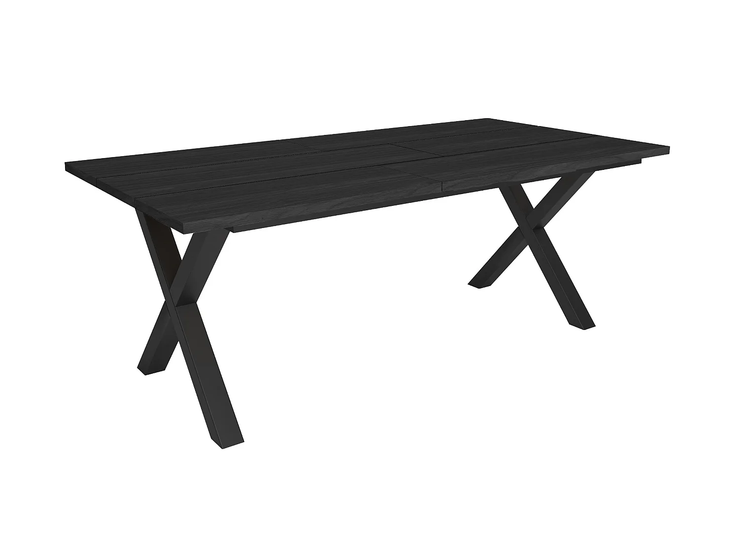 Esszimmertisch, 194x90x74 cm, Für 10 Gäste, Stubentisch, Schwarz
