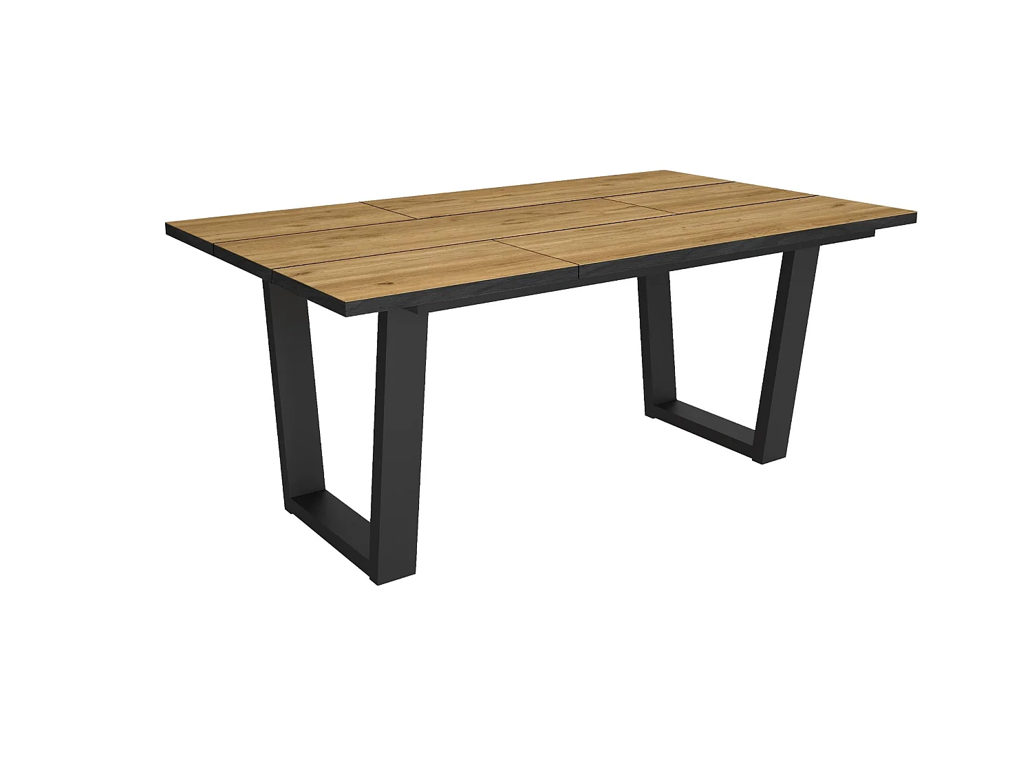 Tavolo da Pranzo, 167x90x74cm, Per 8 persone, Tavolo Cucina, Rovere e nero