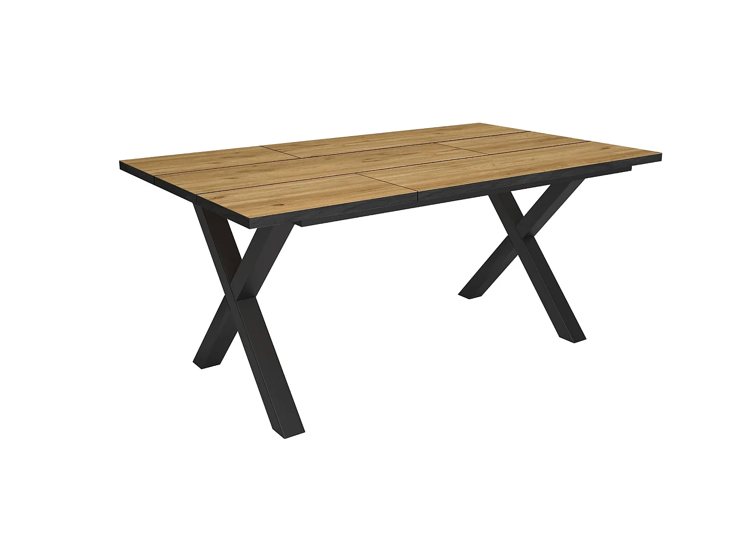 Tavolo da Pranzo, 167x90x74cm, Per 8 persone, Tavolo Cucina, Rovere e nero