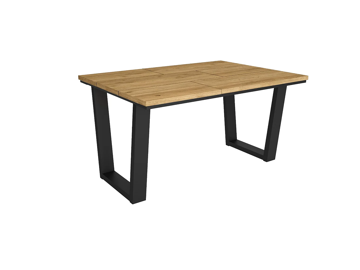 Table à manger, 140x90x74cm, Pour 6 personnes, Meubles de Salon, Chêne