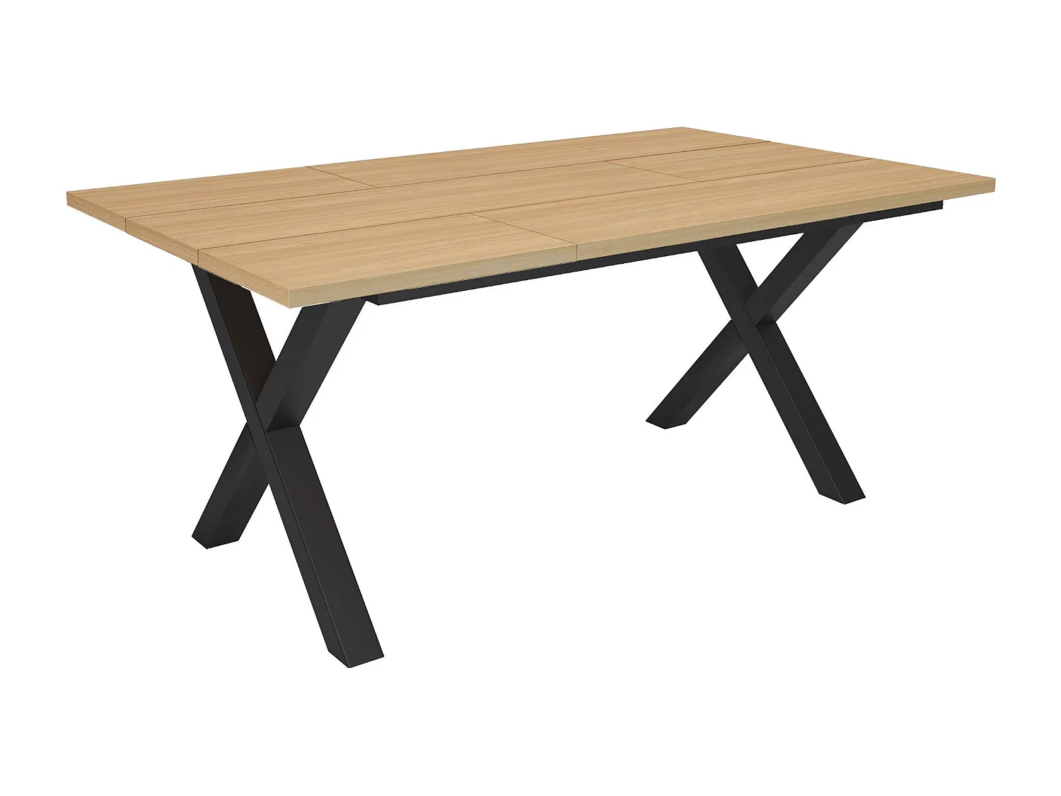 Table à manger, 167x90x74 cm, Pour 8 personnes, Meubles de Salon, Chêne soft