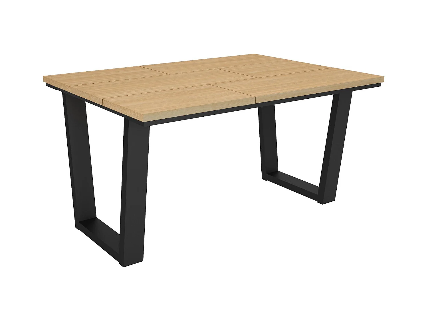 Table à manger, 140x90x74 cm, Pour 6 personnes, Meubles de Salon, Chêne soft