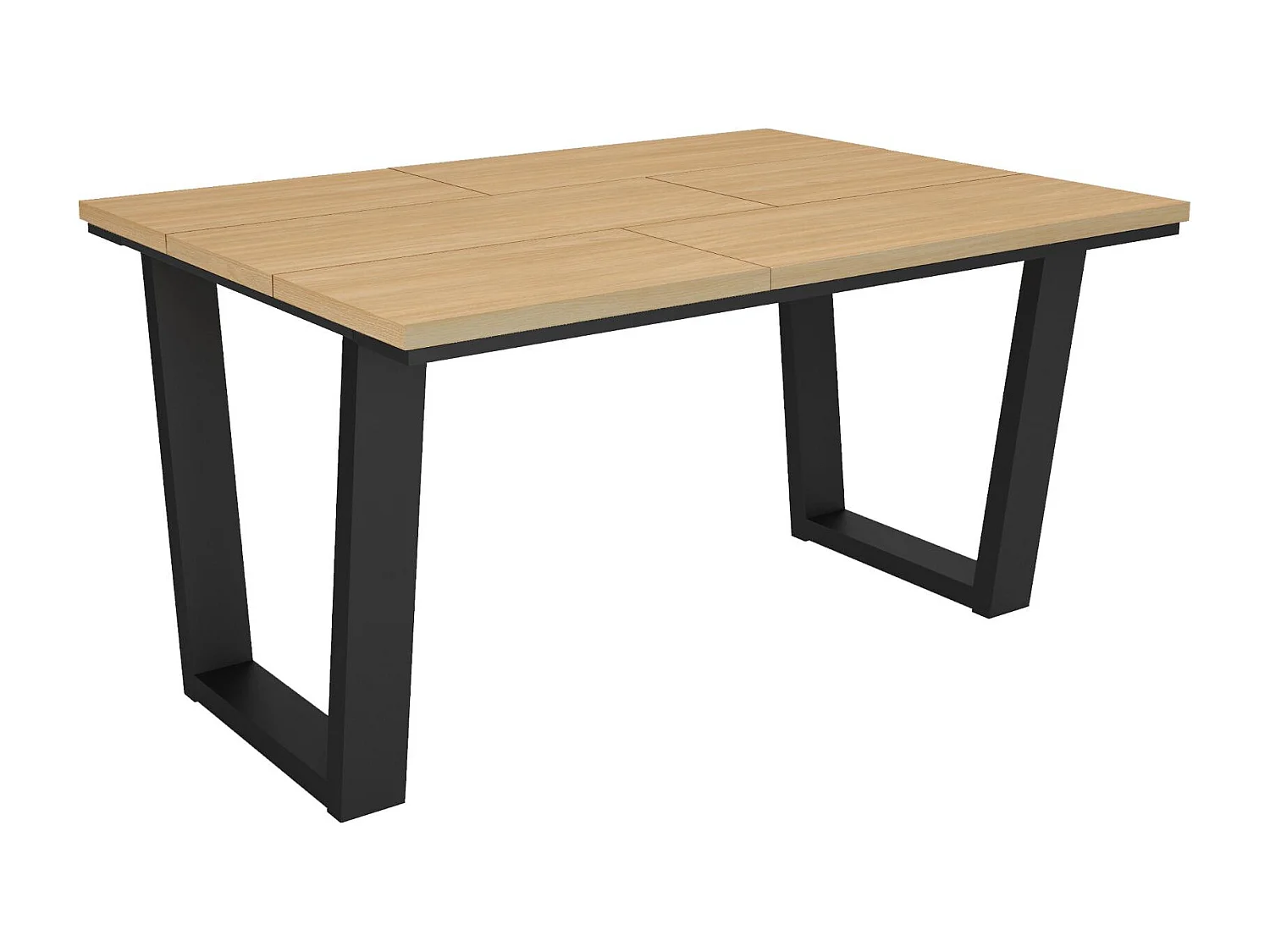 Table à manger, 140x90x74 cm, Pour 6 personnes, Meubles de Salon, Chêne soft