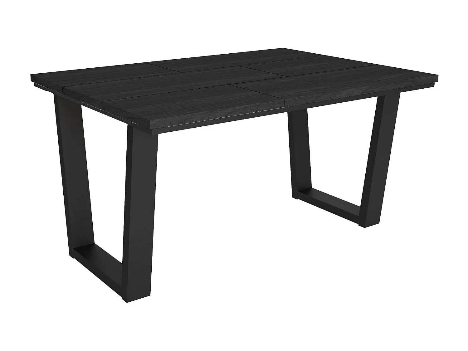 Table à manger, 140x90x74 cm, Pour 6 personnes, Meubles de Salon, Noir