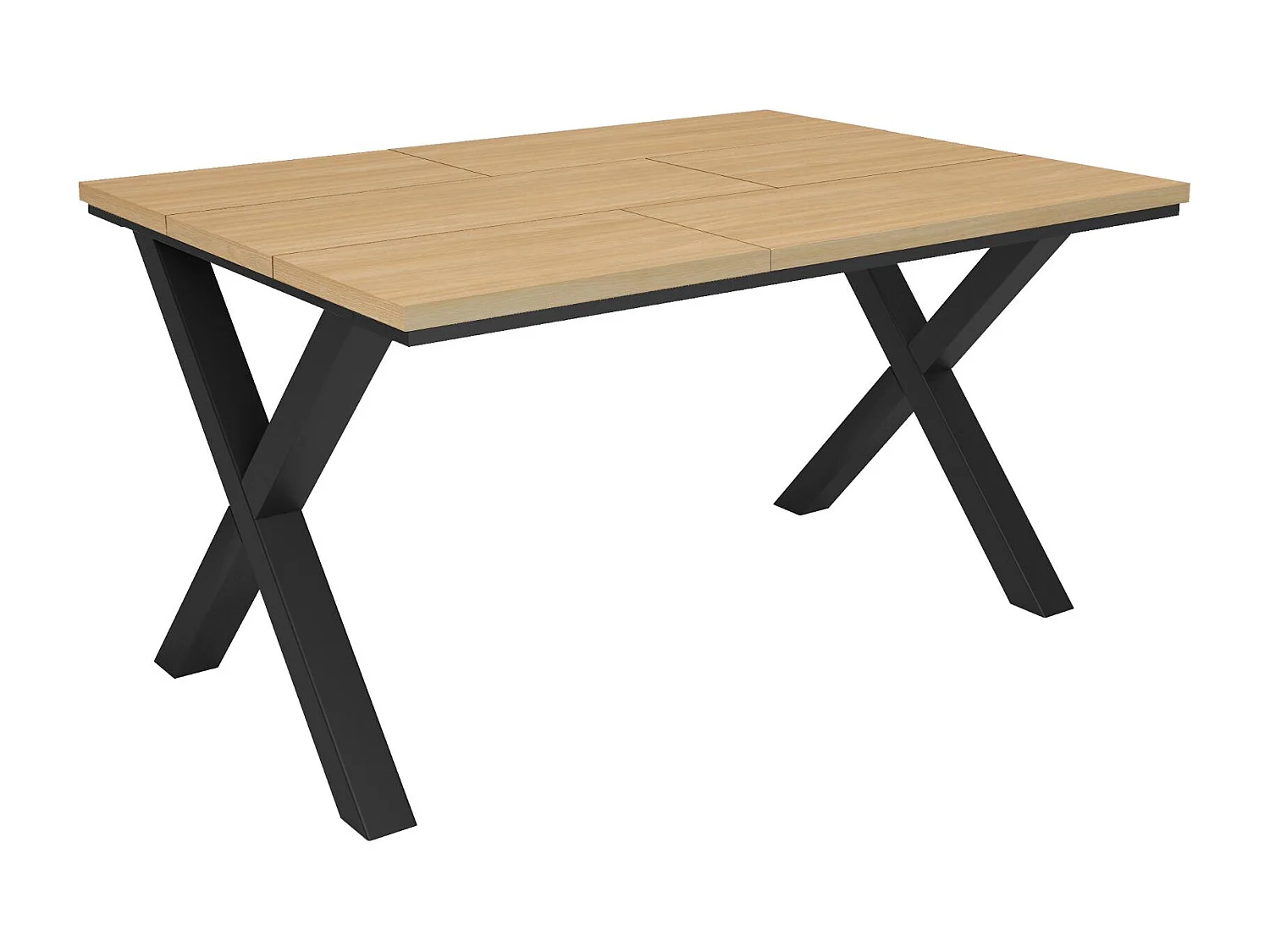 Table à manger, 140x90x74 cm, Pour 6 personnes, Meubles de Salon, Chêne soft