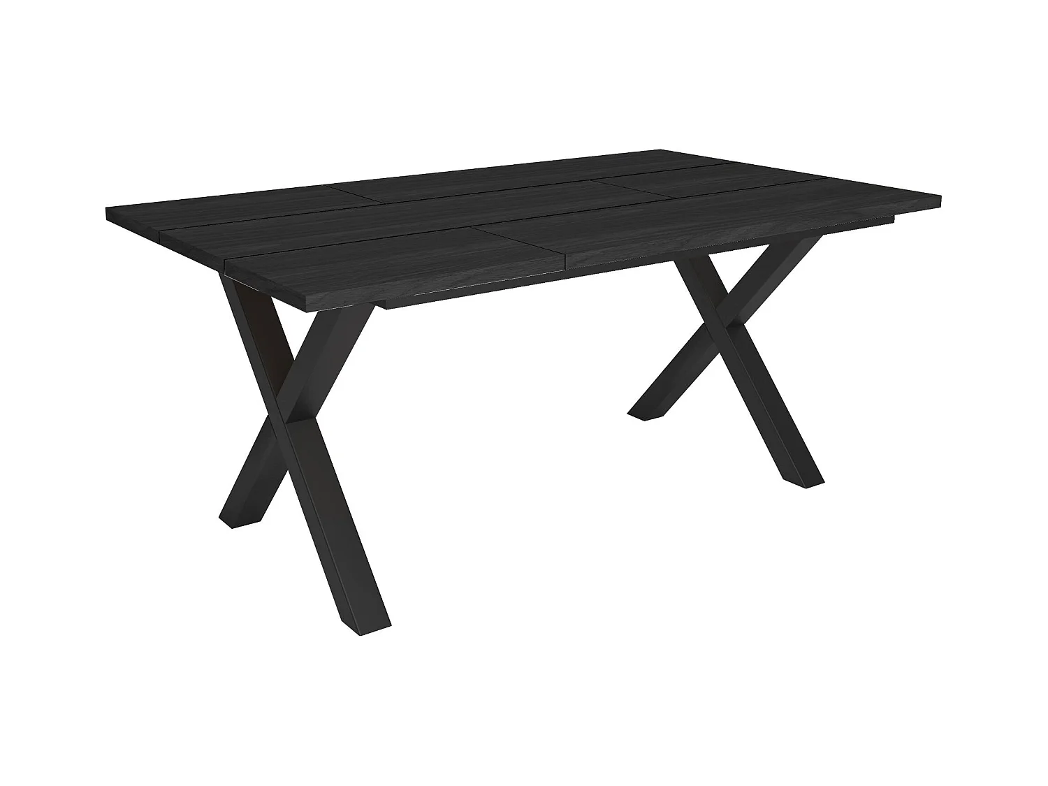 Esszimmertisch, 167x90x74 cm, Für 8 Gäste, Stubentisch, Schwarz