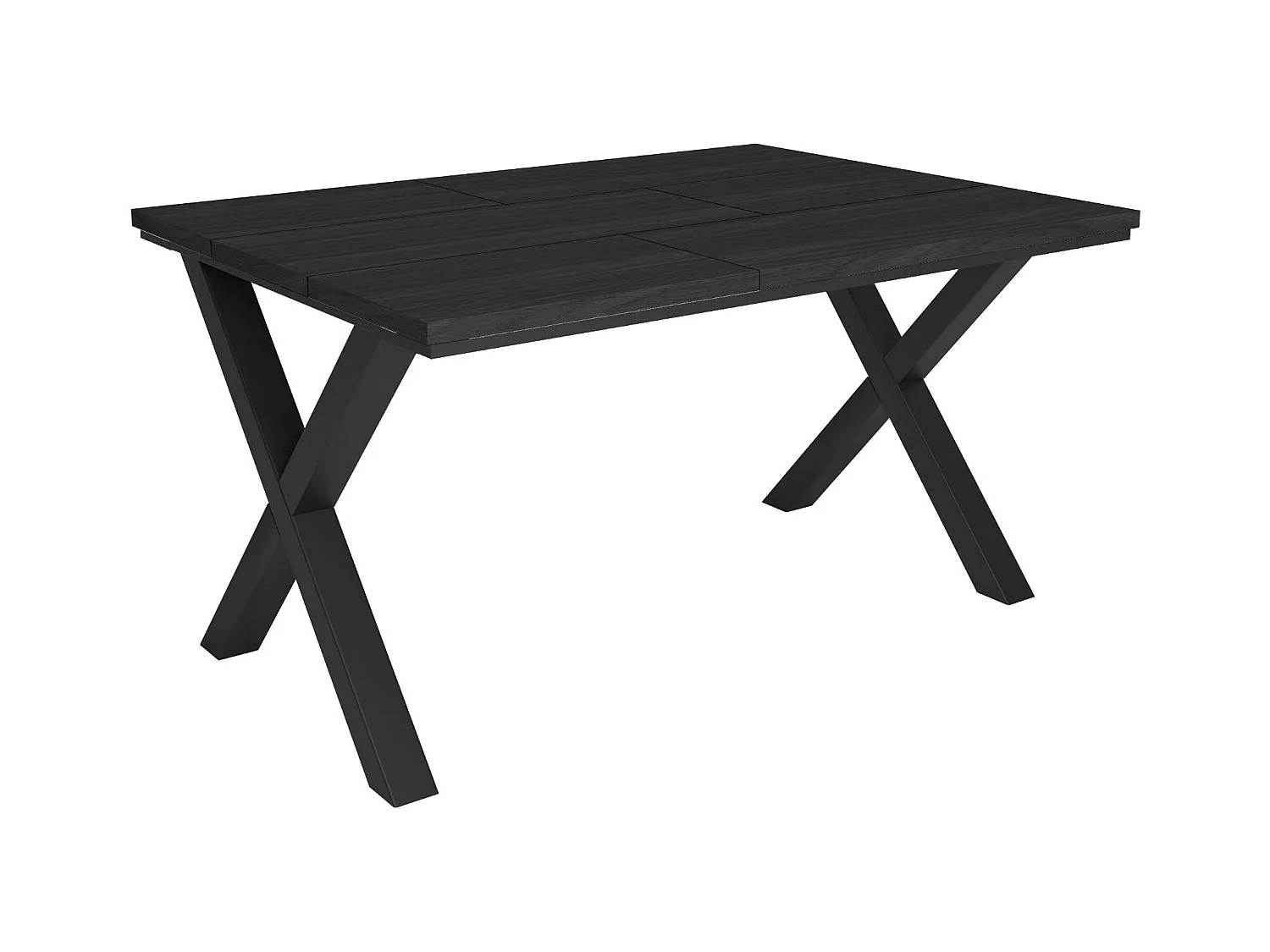 Table à manger, 140x90x74 cm, Pour 6 personnes, Meubles de Salon, Noir