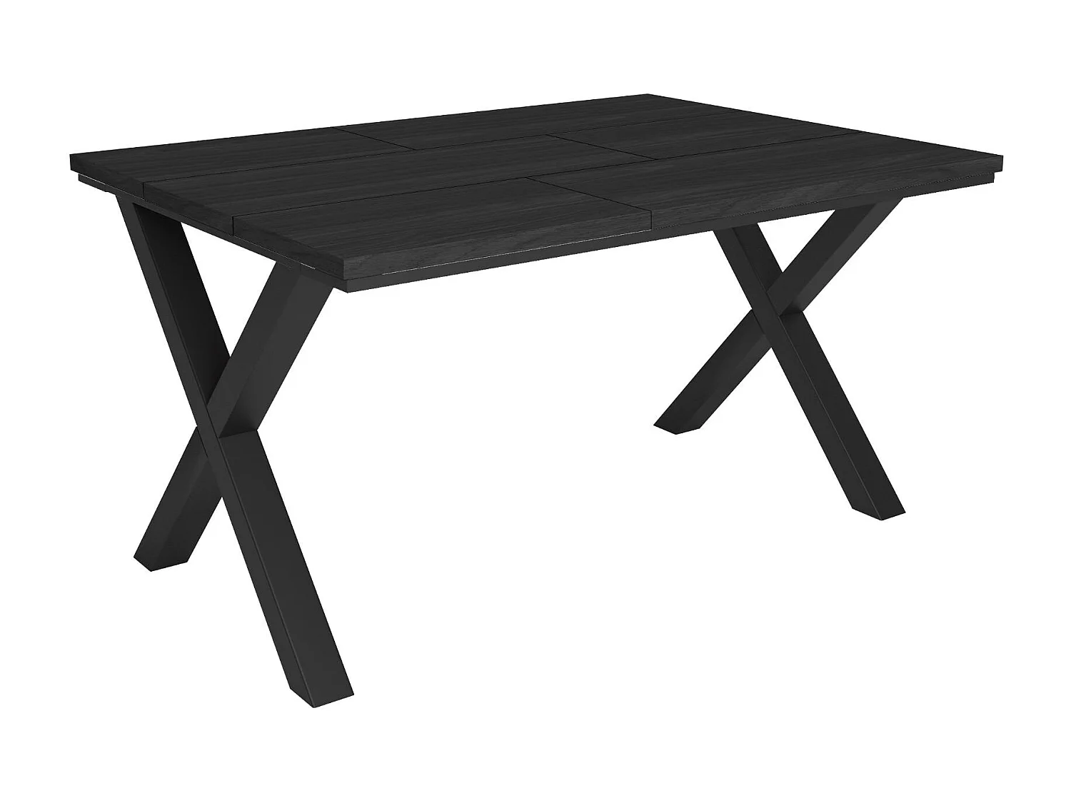 Table à manger, 140x90x74 cm, Pour 6 personnes, Meubles de Salon, Noir