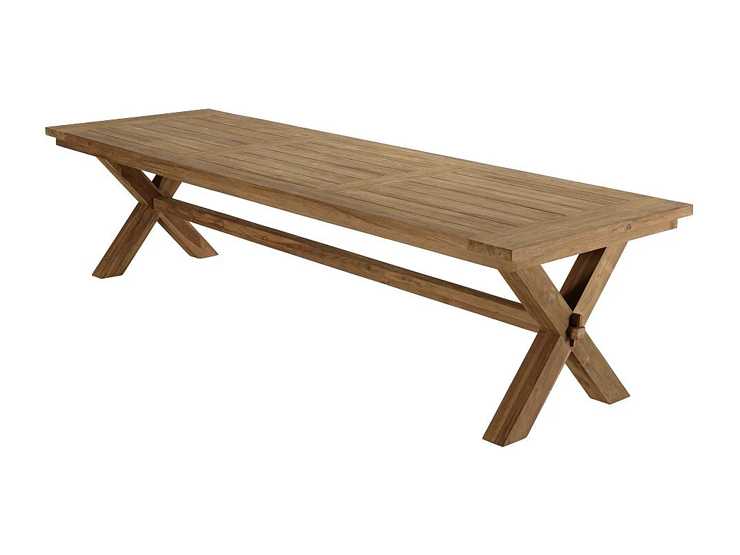 VALERIA - Ensemble de jardin en bois de teck recyclé rotin 8/10 pers.