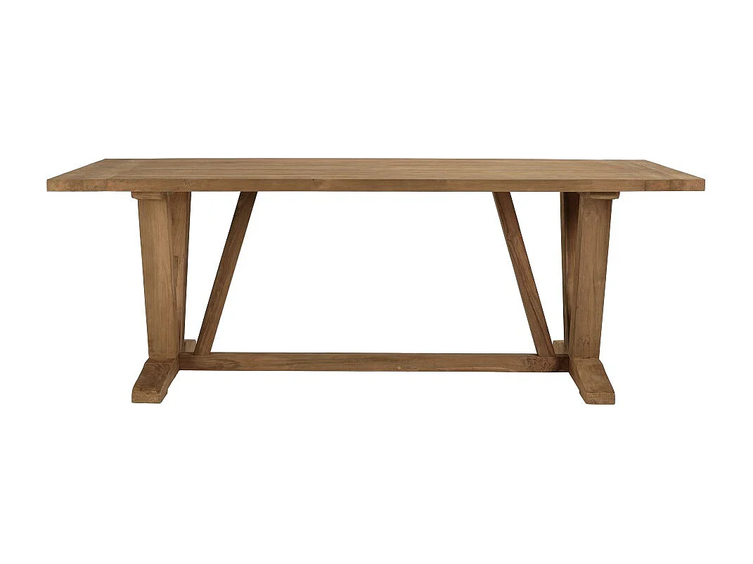 VALERIA - Ensemble de jardin bois de teck recyclé rotin 6 pers.