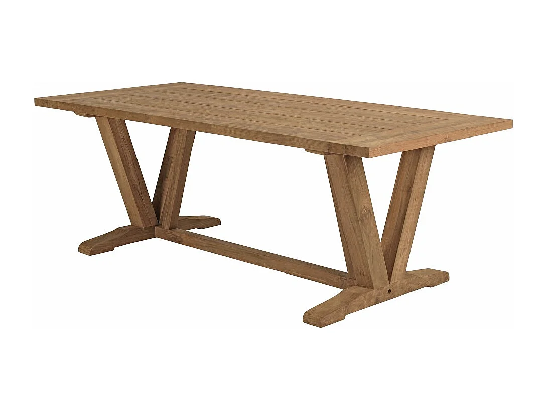 VALERIA - Ensemble de jardin bois de teck recyclé rotin 6 pers.