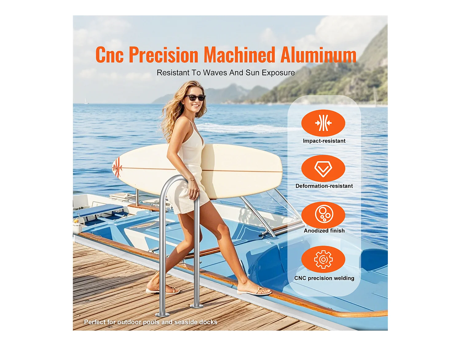 Rampa per Piscina SucceBuy 91,44 x 33,02 cm in Alluminio per Interno/Esterno