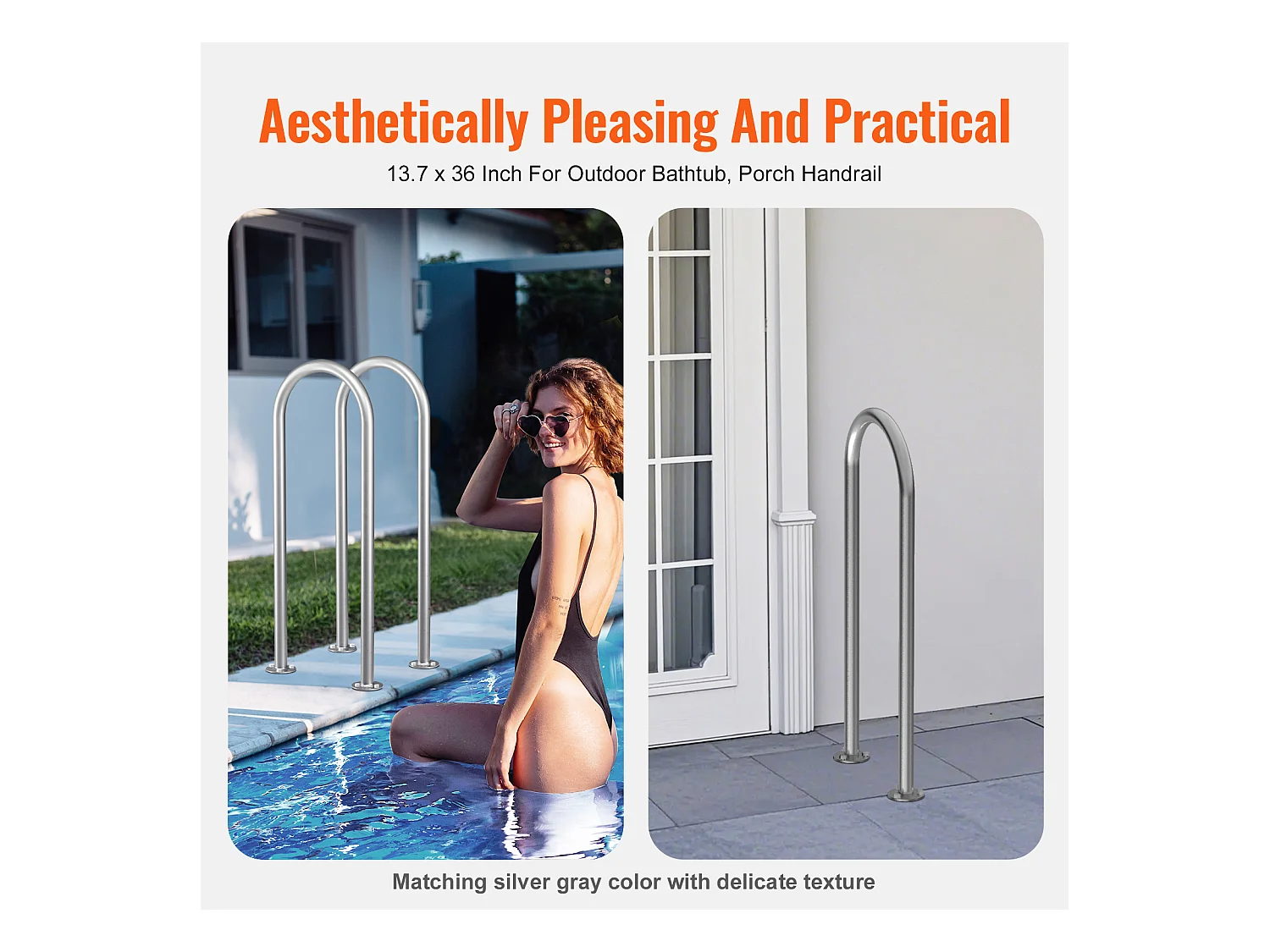 Rampa per Piscina SucceBuy 91,44 x 33,02 cm in Alluminio per Interno/Esterno