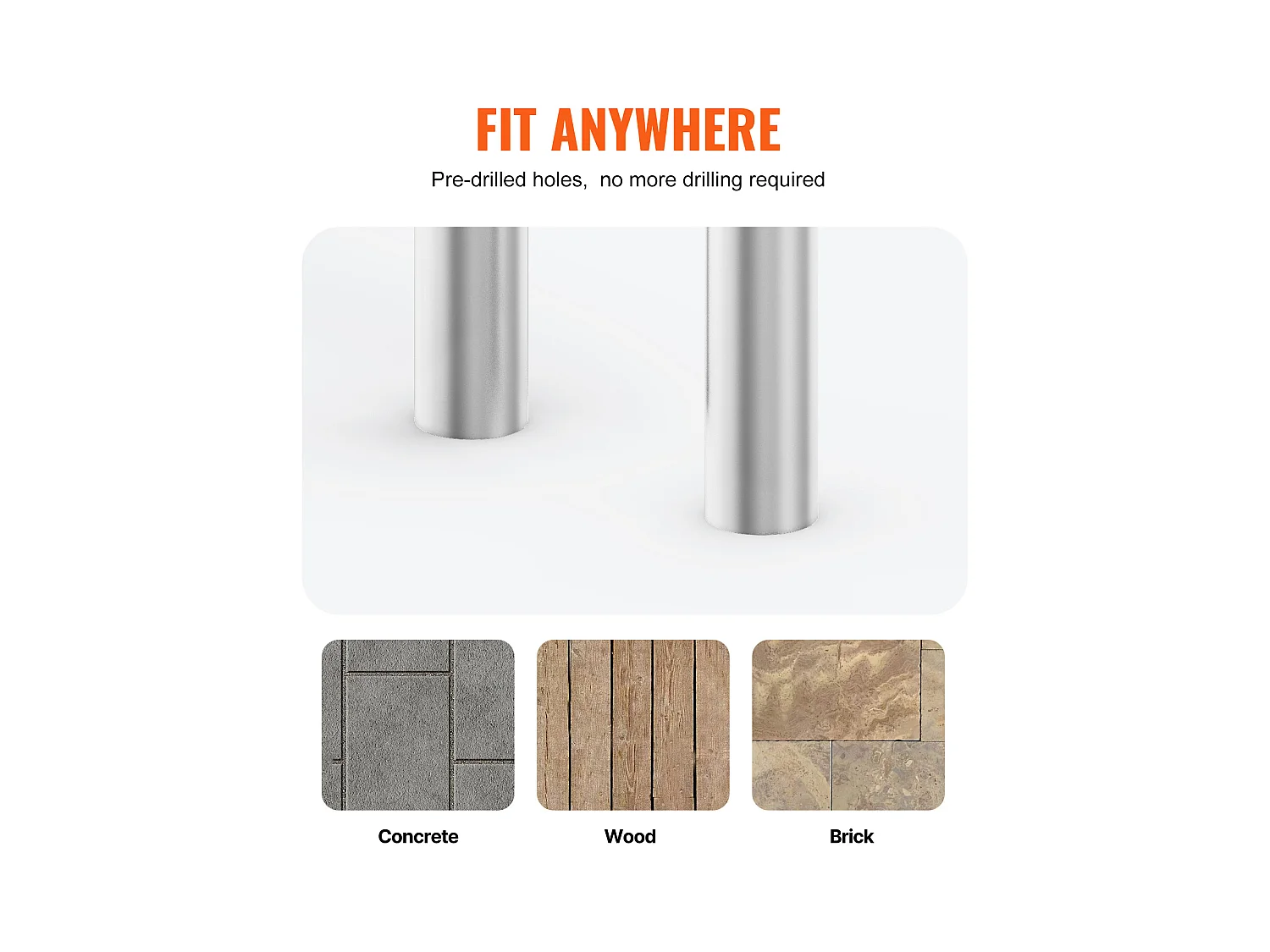 Rampe de Piscine SucceBuy 116.84 x 93.98 cm en Acier Inoxydable Préfabriquée pour Intérieur/Extérieur