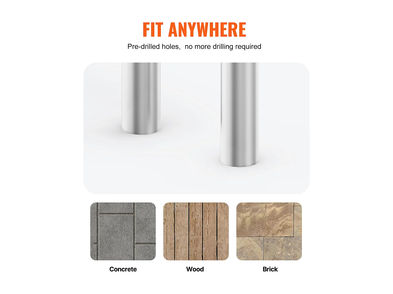 Rampe de Piscine SucceBuy 116.84 x 93.98 cm en Acier Inoxydable Préfabriquée pour Intérieur/Extérieur