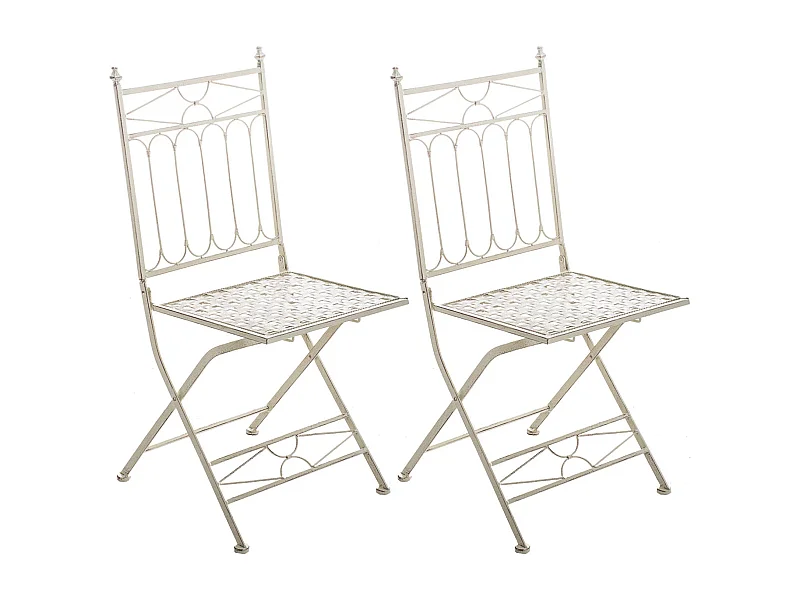Lot de 2 chaises crème 42 x 40 x 94 cm 10_0003128