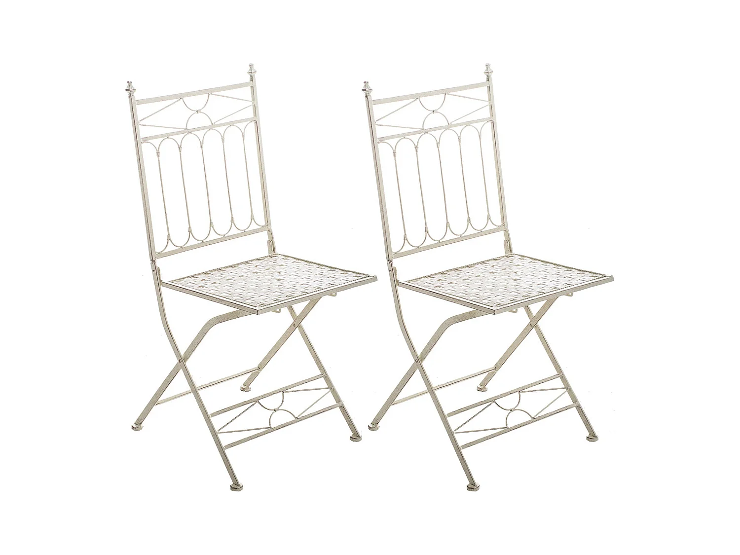 Lot de 2 chaises crème 42 x 40 x 94 cm 10_0003128