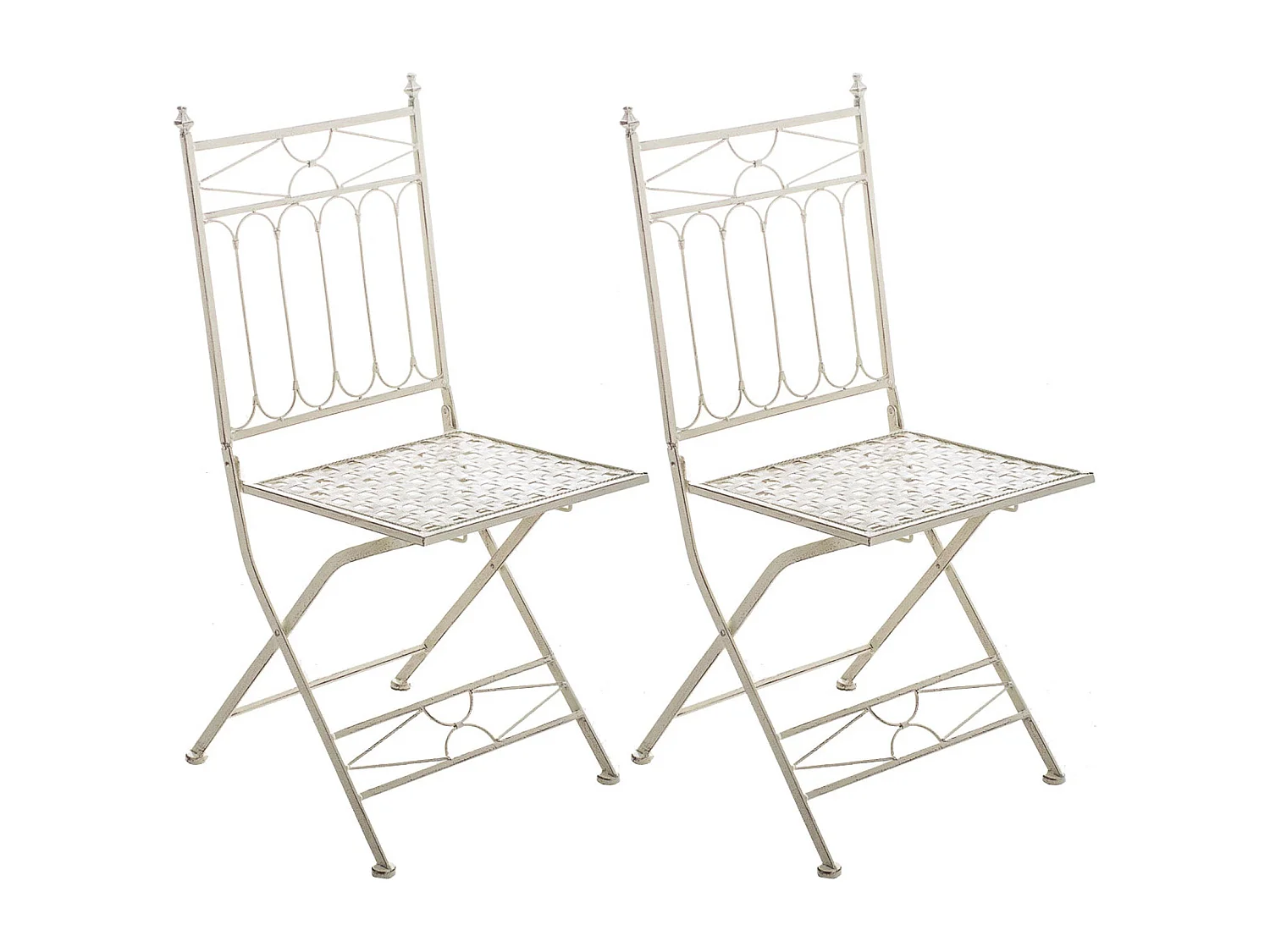 Lot de 2 chaises crème 42 x 40 x 94 cm 10_0003128