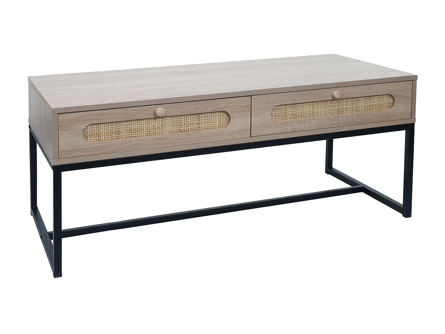 Table basse table d'appoint bois beige 62 x 11 x 119 cm 04_0008450