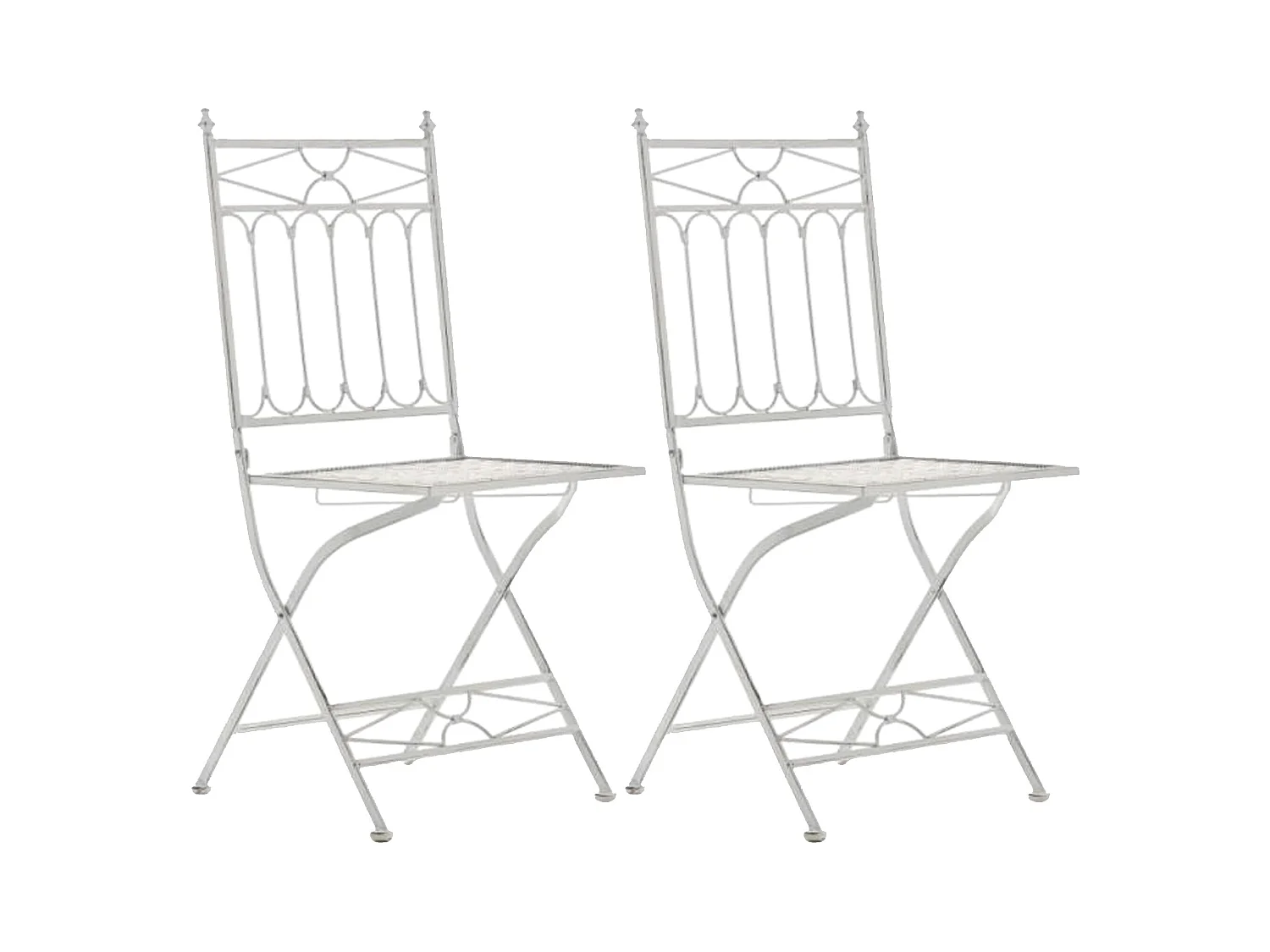 Lot de 2 chaises blanche 42 x 40 x 94 cm 10_0003126