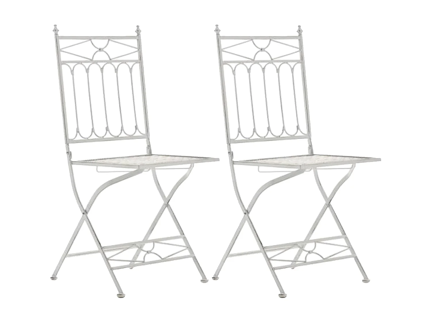 Lot de 2 chaises blanche 42 x 40 x 94 cm 10_0003126