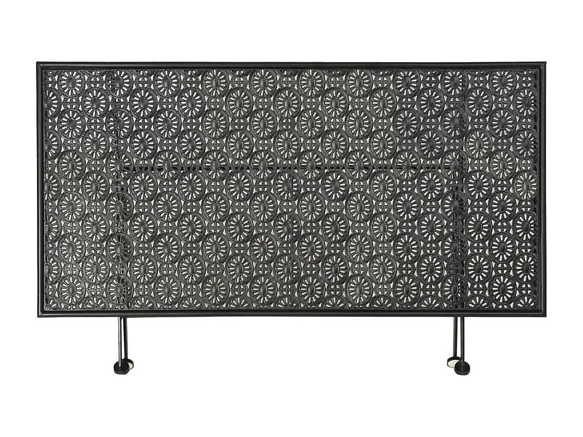 Table basse pliable style métal argentée 100 x 50 x 45 cm DEC031283