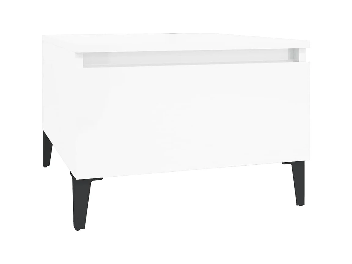 Table d'appoint meuble de bois blanche 50 x 46 x 35 cm DEC032368