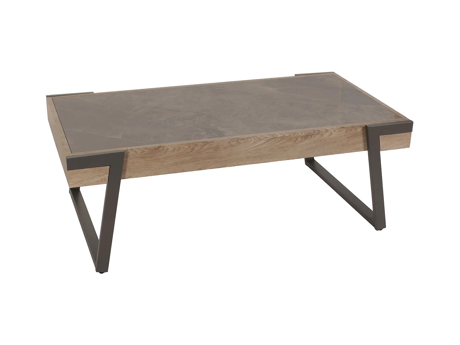 Table basse table de bois marron 75 x 18 x 130 cm 04_0008448