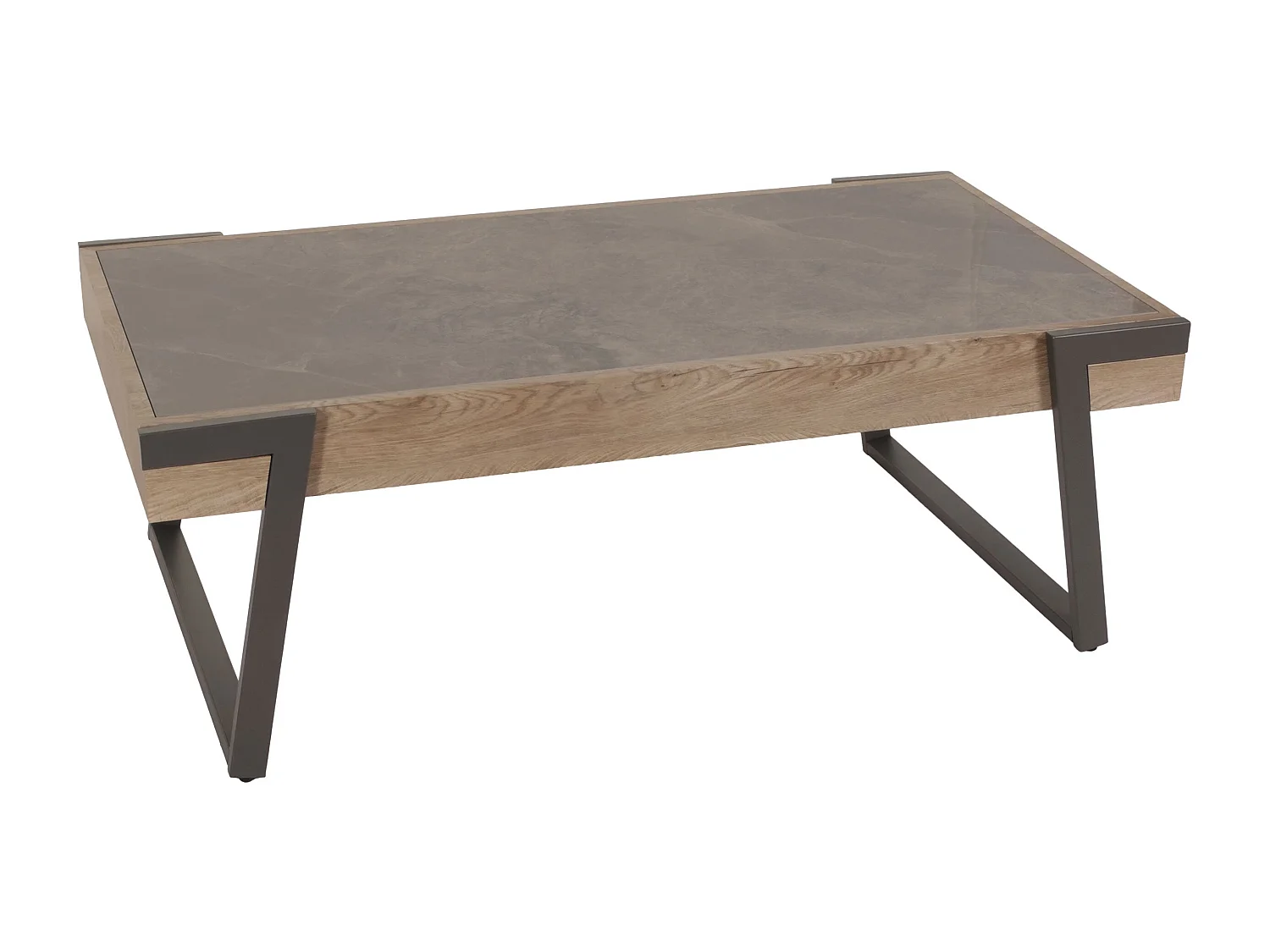 Table basse table de bois marron 75 x 18 x 130 cm 04_0008448
