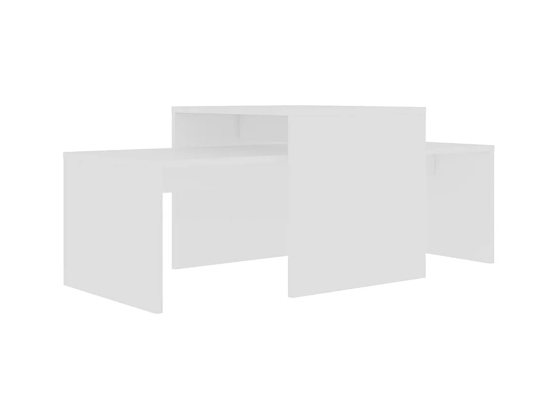 Ensemble de tables basses bois blanche 100 x 48 x 40 cm DEC031268