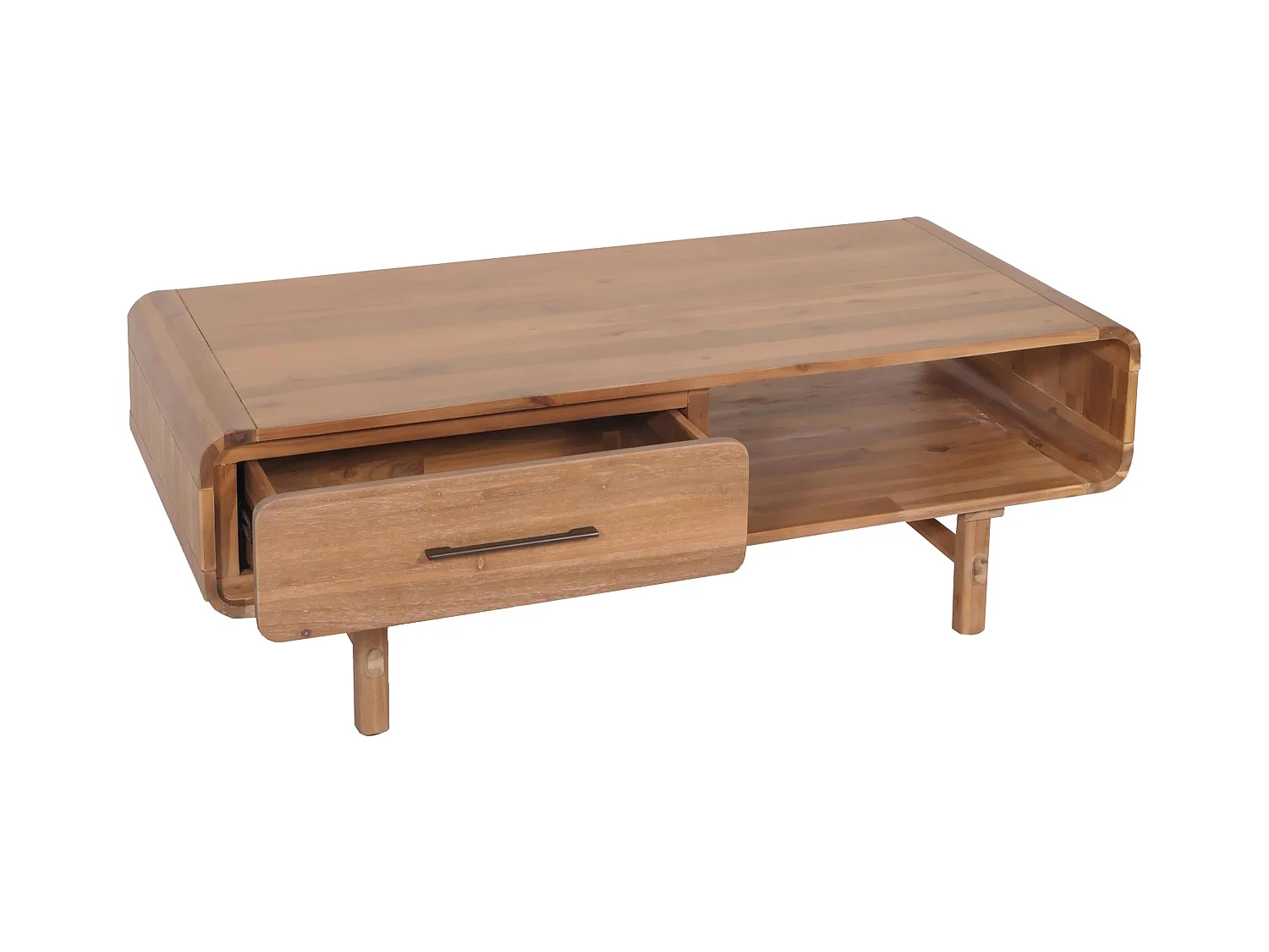 Table basse table d'appoint bois marron 67 x 31 x 133 cm 04_0008453