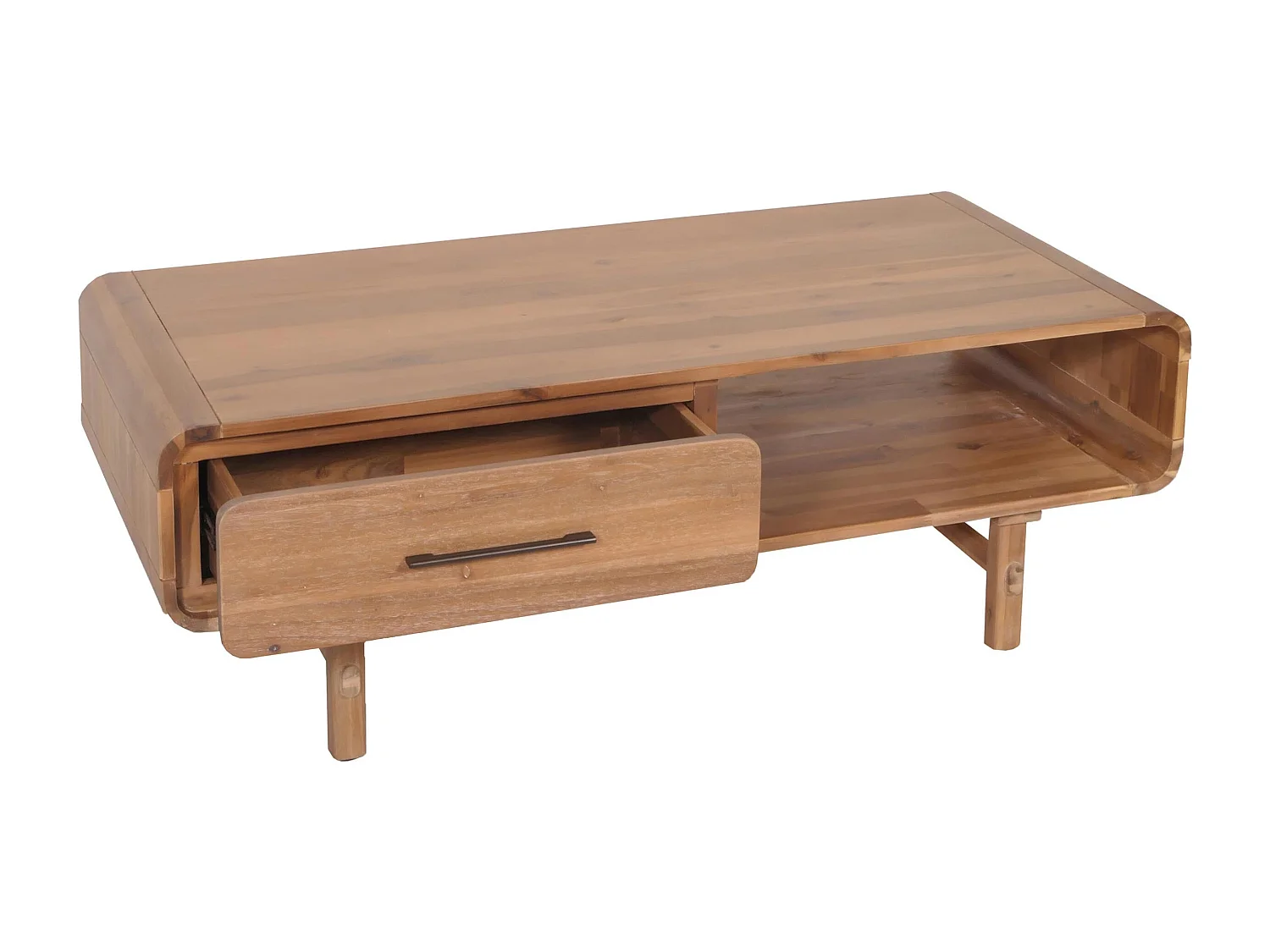 Table basse table d'appoint bois marron 67 x 31 x 133 cm 04_0008453