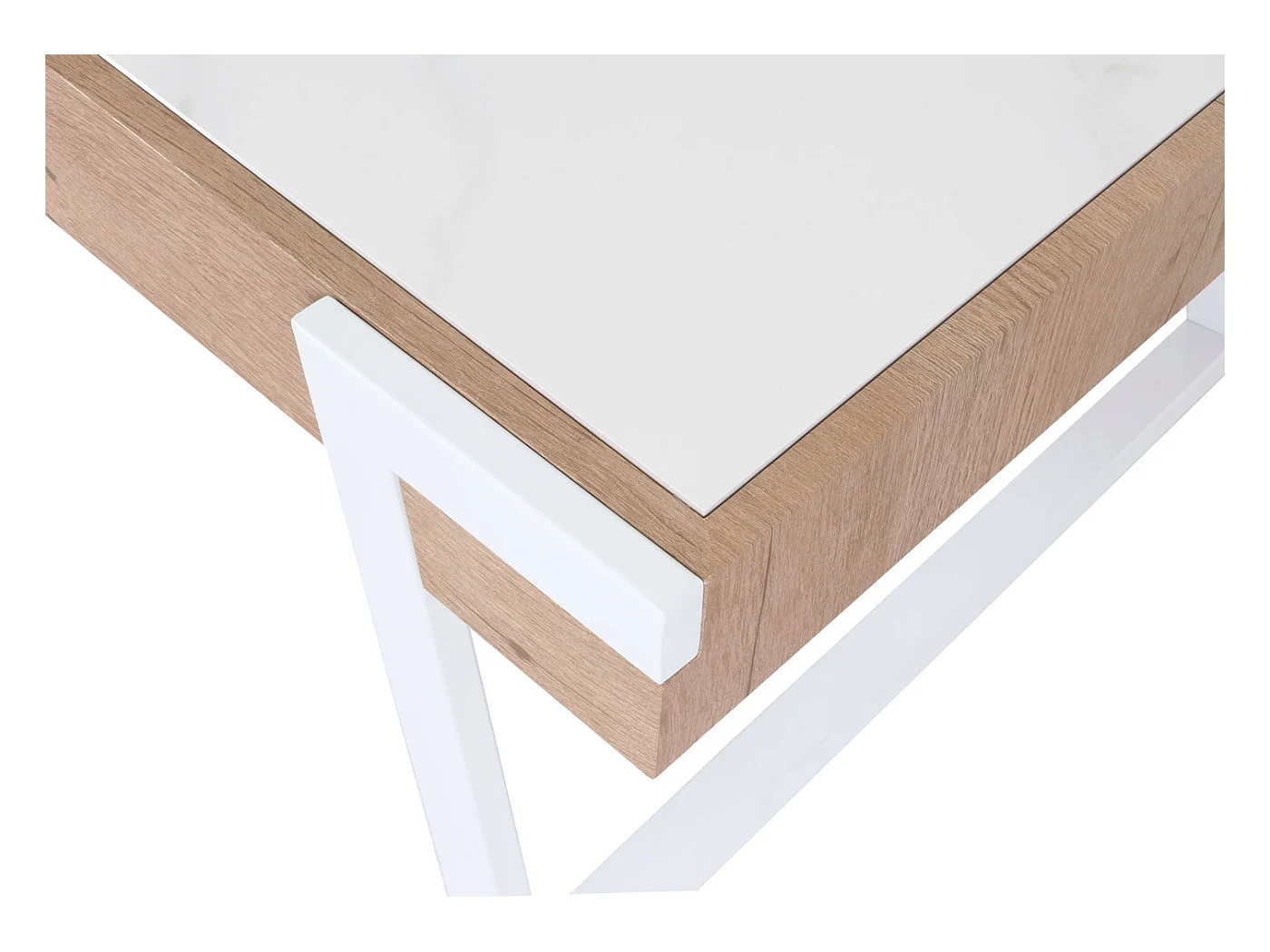 Table basse table de bois blanche 75 x 18 x 130 cm 04_0008446