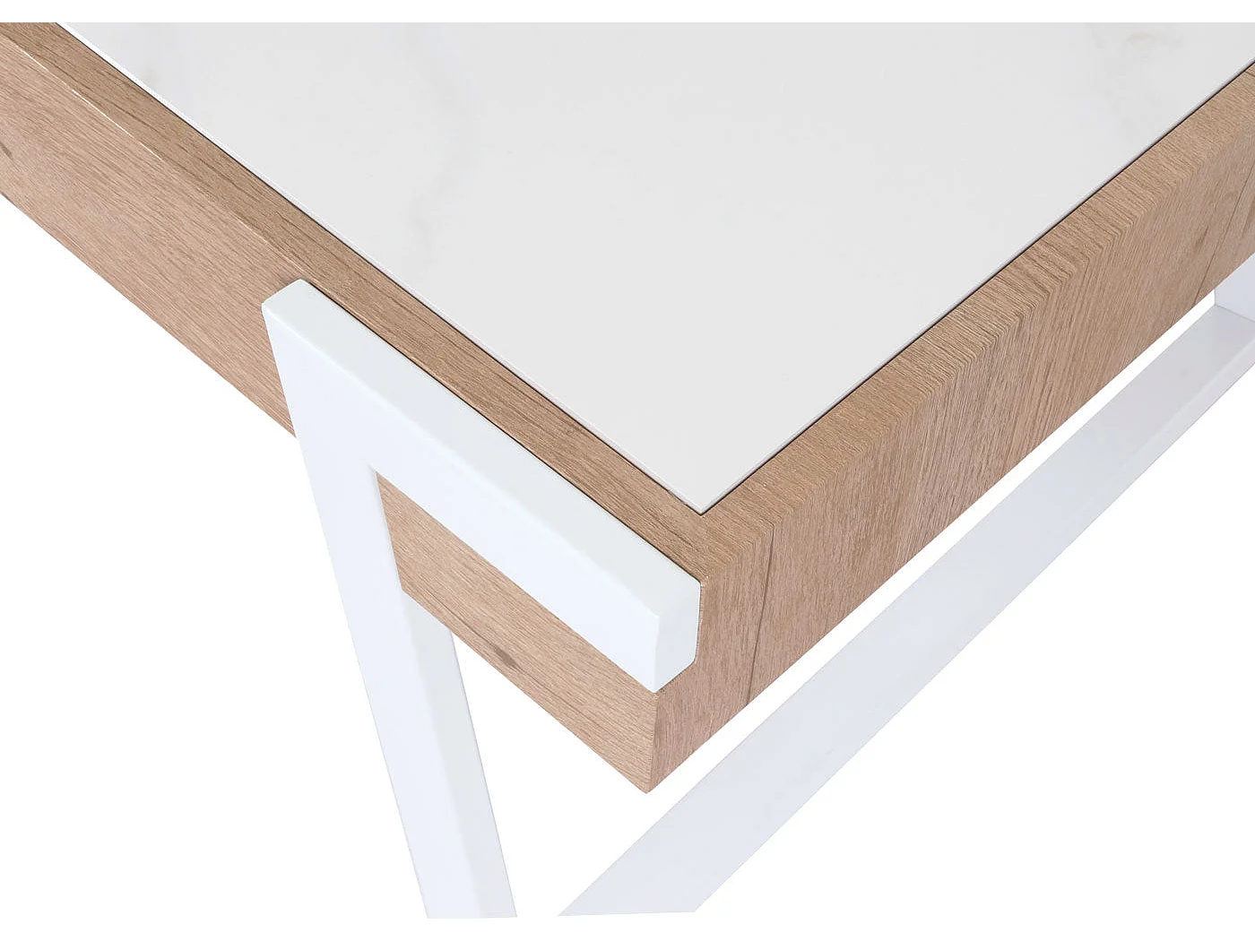 Table basse table de bois blanche 75 x 18 x 130 cm 04_0008446