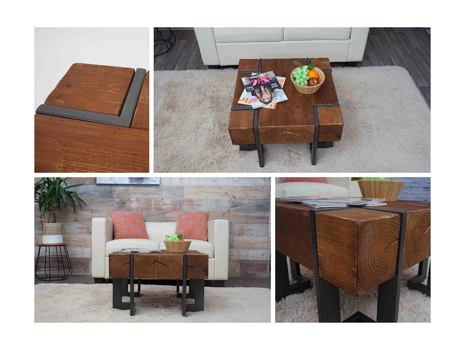 Table basse hwc-a15 table bois marron 68 x 26 x 70 cm 04_0008417