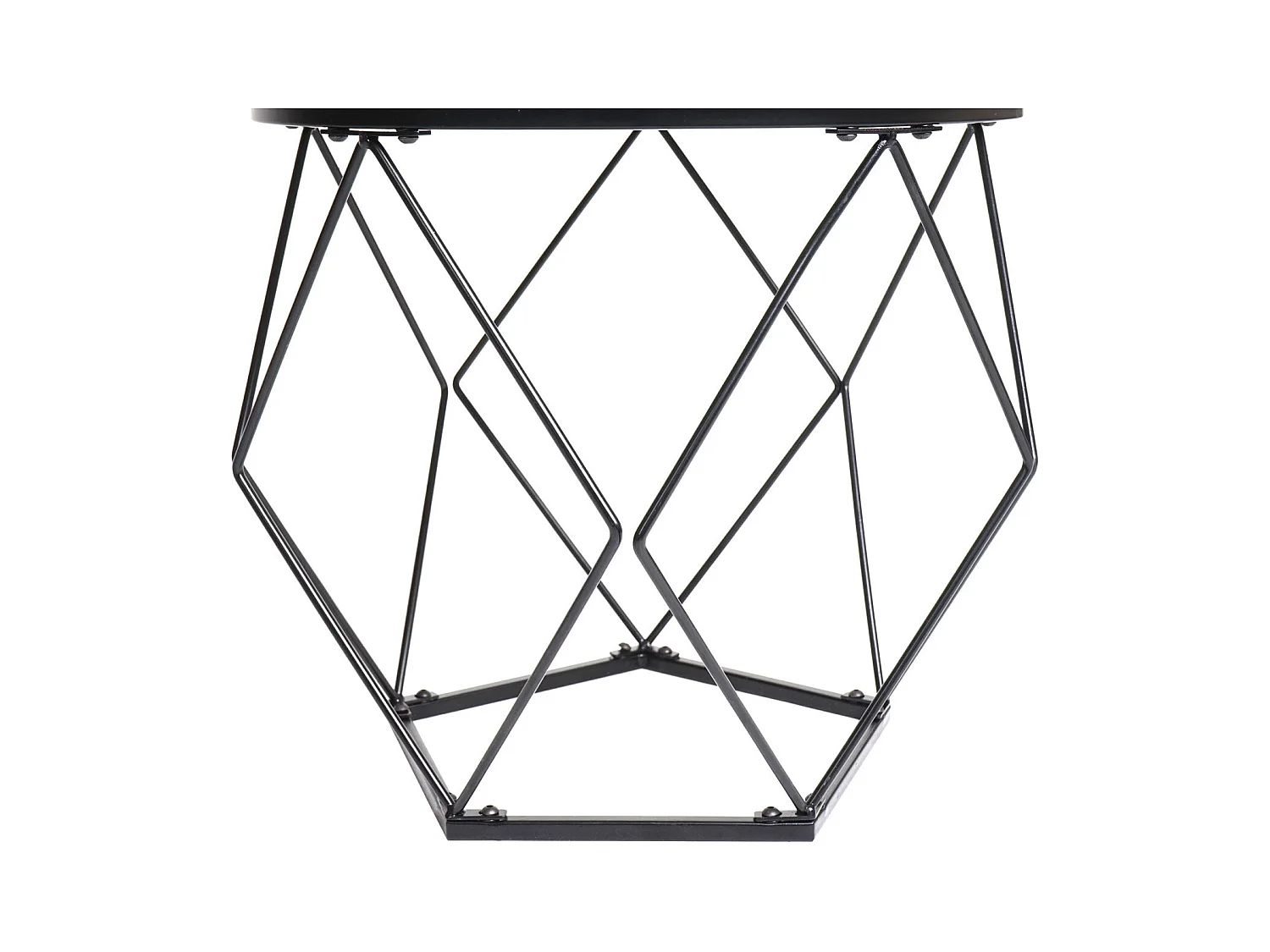 Ensemble de deux tables métal beige 56 x 16 x 56 cm 04_0006763