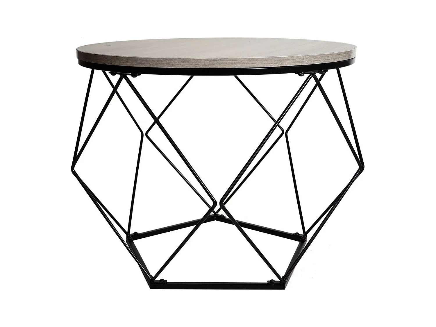 Ensemble de deux tables métal beige 56 x 16 x 56 cm 04_0006763