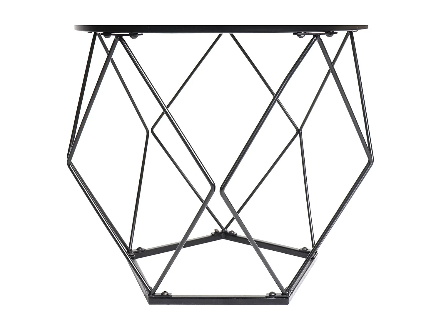 Ensemble de deux tables métal beige 56 x 16 x 56 cm 04_0006763