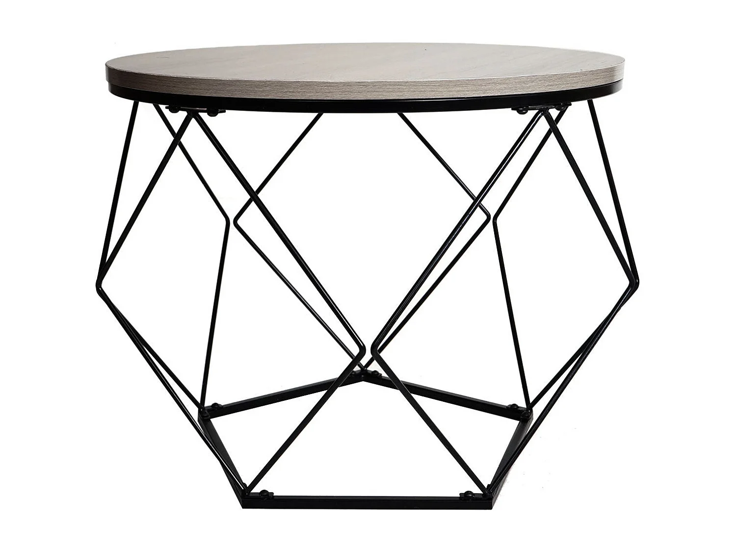 Ensemble de deux tables métal beige 56 x 16 x 56 cm 04_0006763