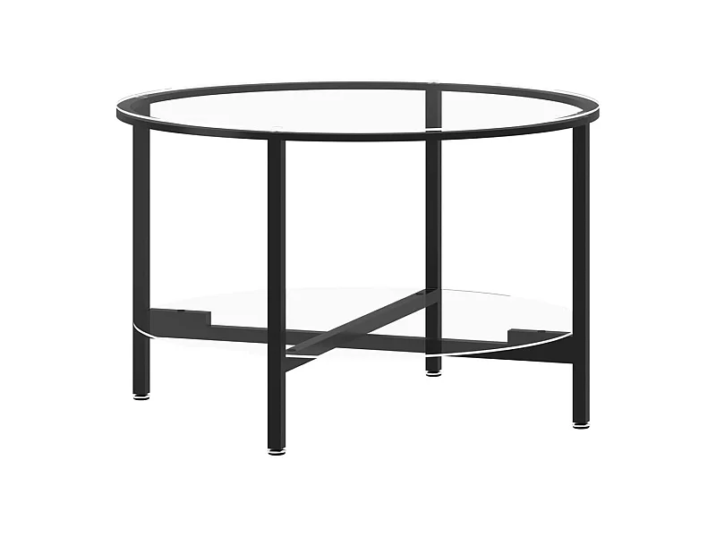 Table basse table d'appoint verre 70 x 70 x 46 cm DEC032586