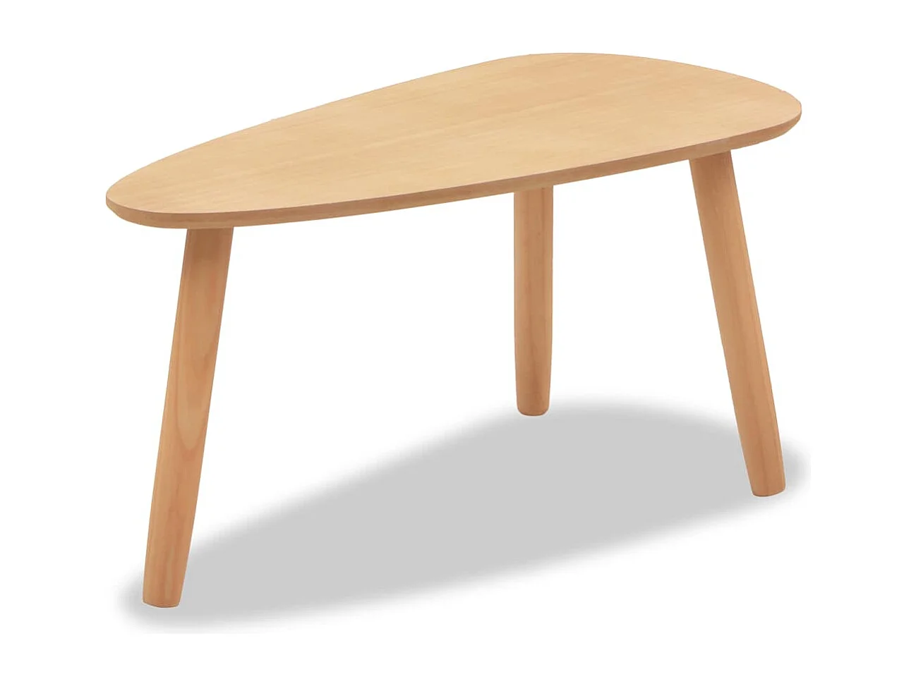 Ensemble de deux tables effet bois marron 100 x 50 x 40 cm DEC031261