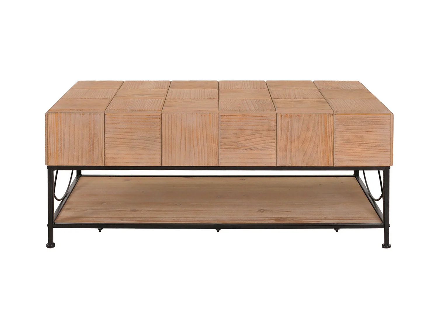 Table basse avec espace effet bois marron 72 x 36 x 132 cm 04_0008469