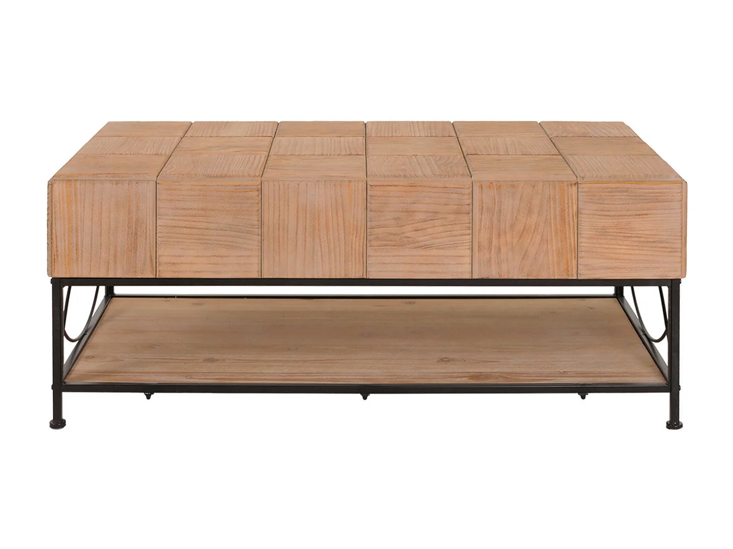 Table basse avec espace effet bois marron 72 x 36 x 132 cm 04_0008469