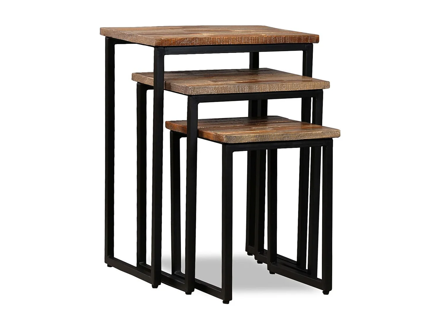 Ensemble de trois table marron 45 x 31 x 60 cm DEC031254