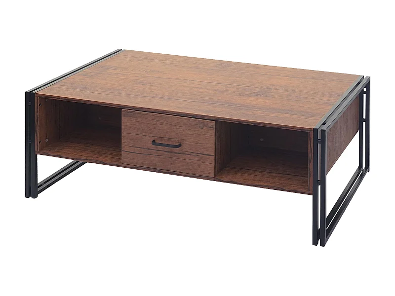 Table basse deux tiroirs métal beige 67 x 13 x 109 cm 04_0008425