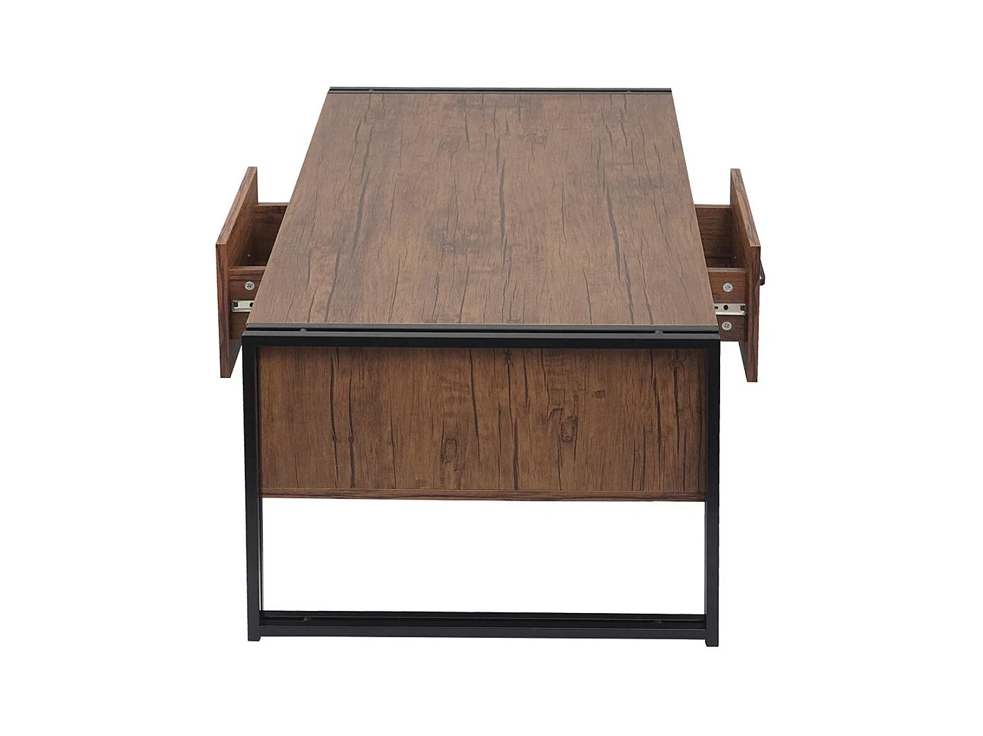 Table basse deux tiroirs métal beige 67 x 13 x 109 cm 04_0008425