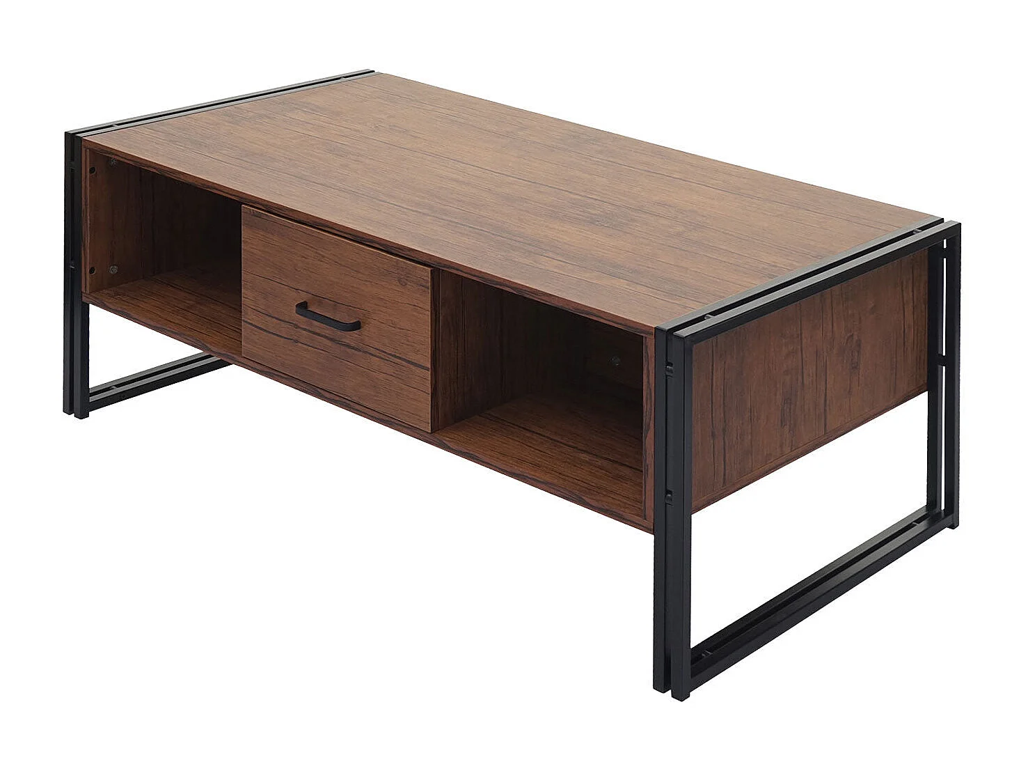 Table basse deux tiroirs métal beige 67 x 13 x 109 cm 04_0008425