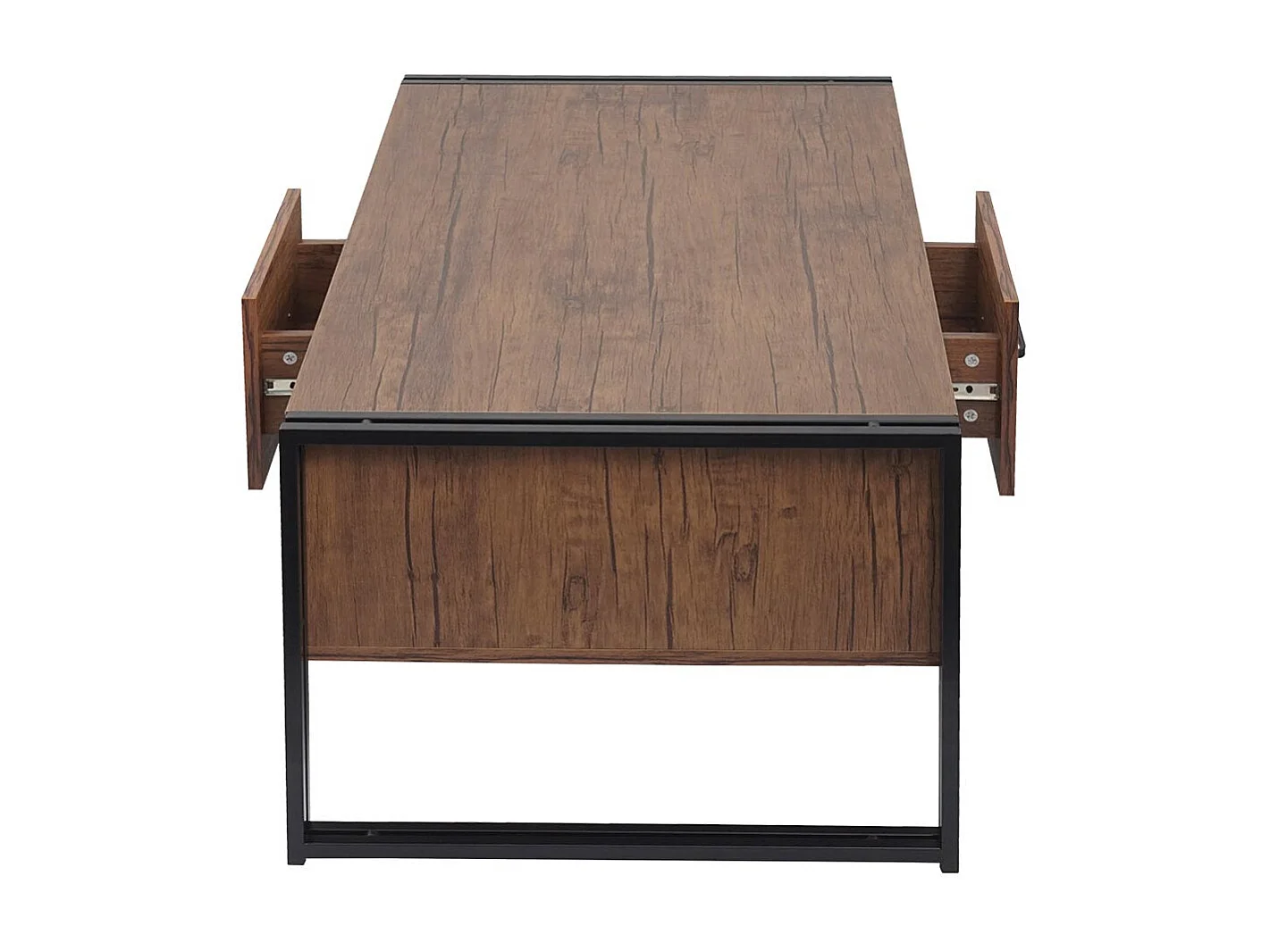 Table basse deux tiroirs métal beige 67 x 13 x 109 cm 04_0008425