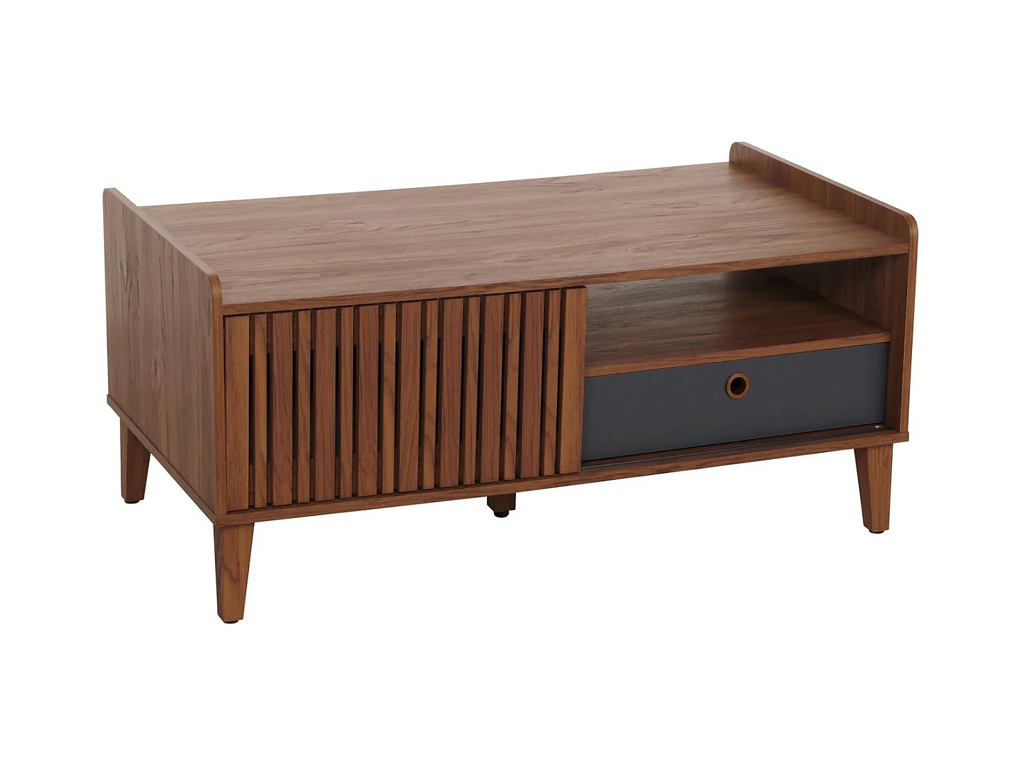 Table basse 2 compartiments bois marron 114 x 59 x 52 cm 04_0008456